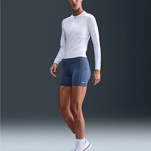 NikeCourt Women's Dri-FIT Tennis Shorts with Pockets Diffused Blue/White Small